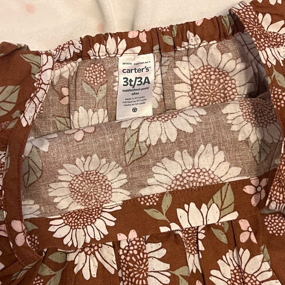 🌻 Carters toddler girl sunflower dress sz 3T - Picture 2 of 4